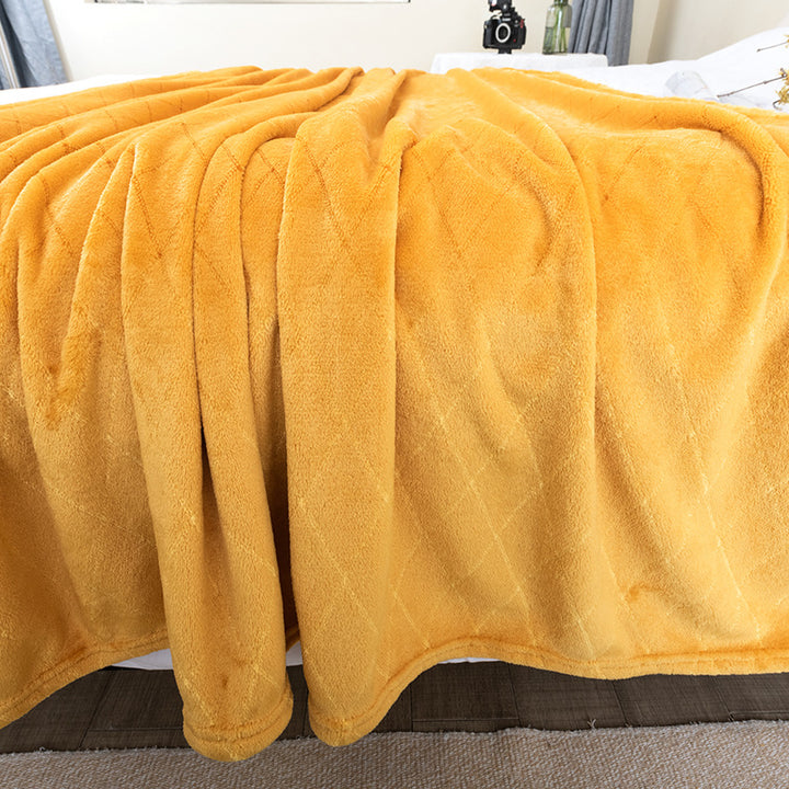 Ladies Cozy Microfiber Blanket with Diamond Shape Design Bowlift