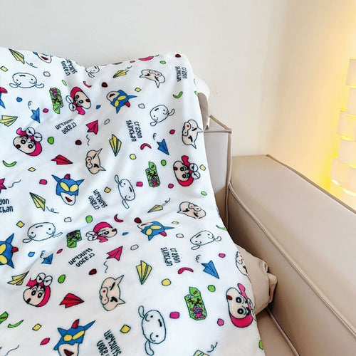 Crayon Shinchan-Themed Fleece Throw Blanket