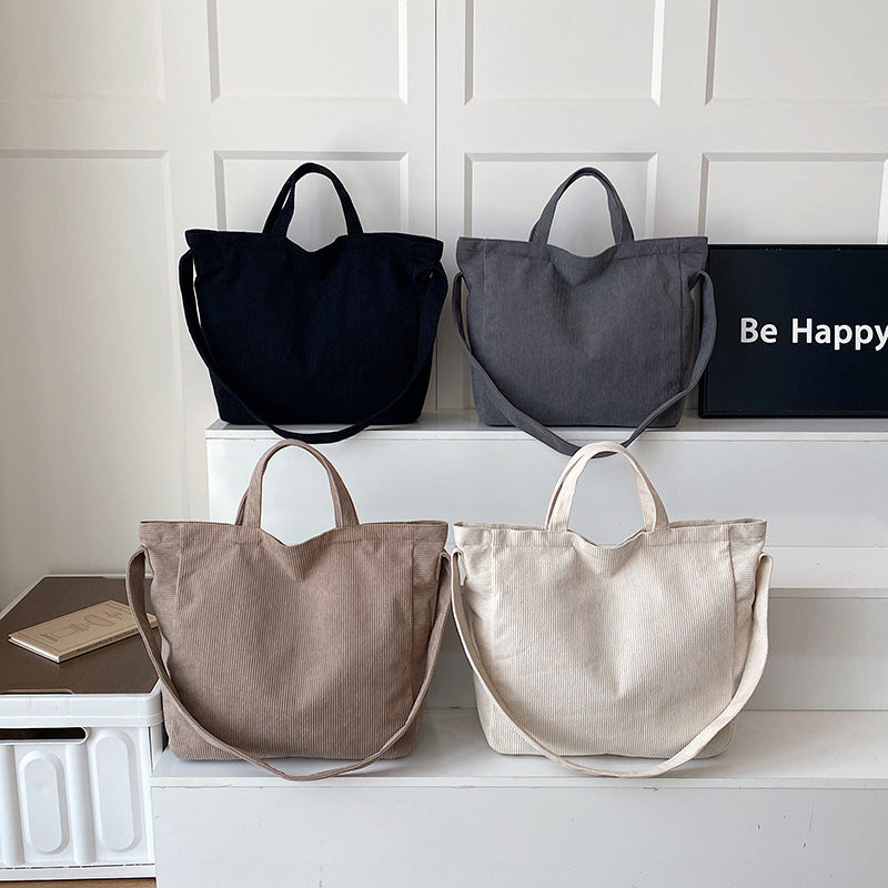 WoSoft Corduroy Tote Bag Bowlift