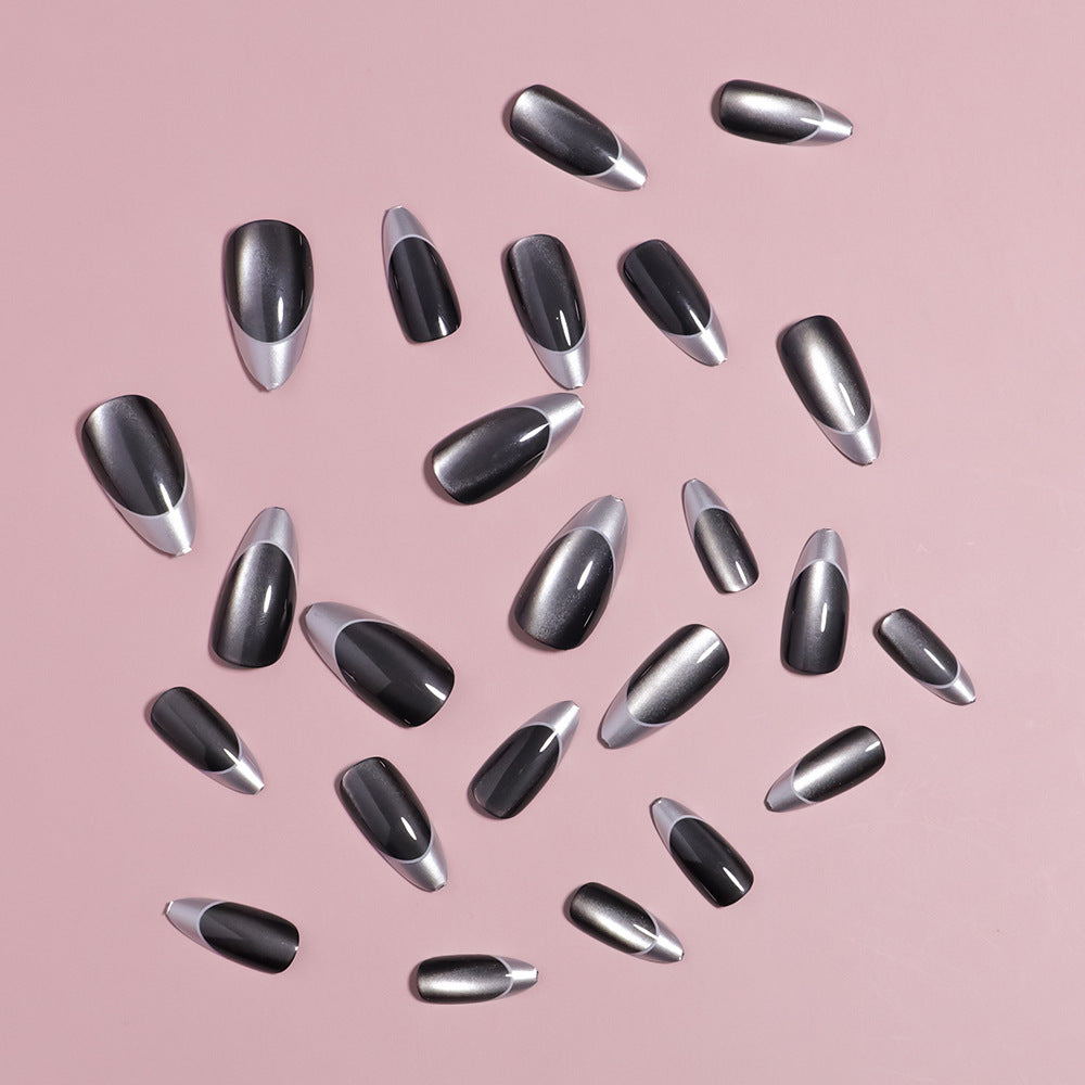 Artful Abstract Design Press-On Nails Bowlift