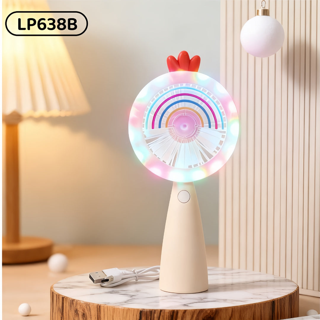 Women's Portable LED Hand Fan with Innovative Design Bowlift
