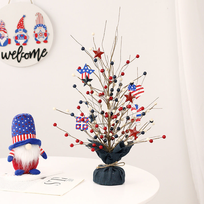 Unisex rustic table arrangement with star and berry branches as focal decoration Bowlift