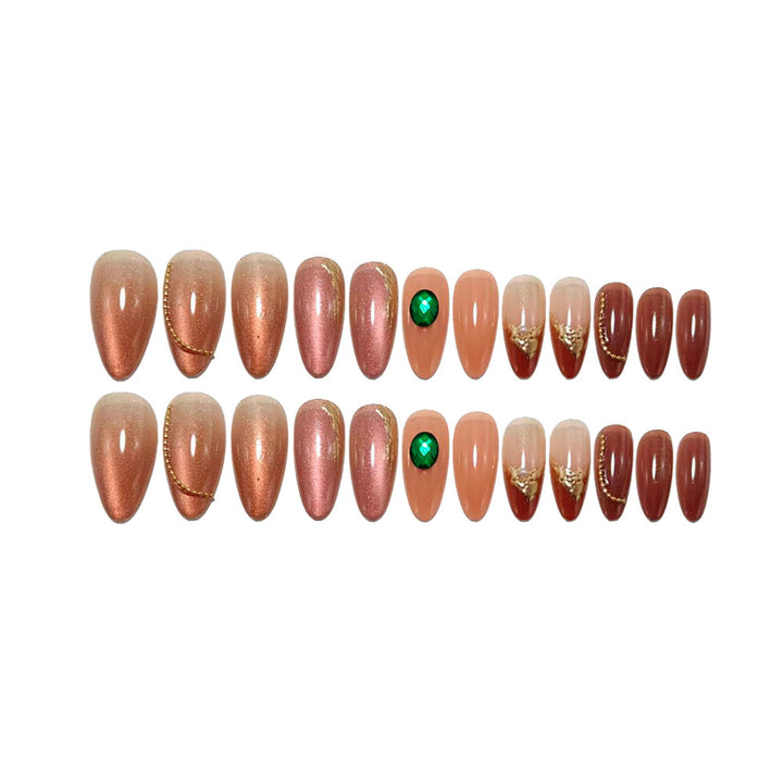Glamorous artificial nails with sparkling accents Bowlift