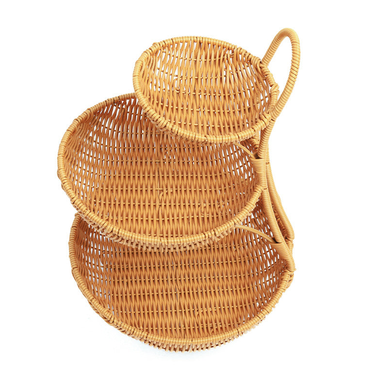 Multi-Tiered Wicker Display Stand Bowlift