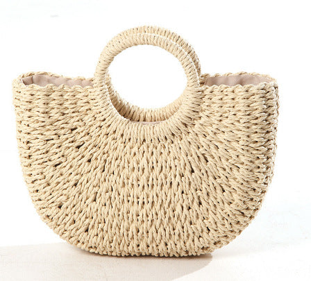 Generous basket bag with charming round handle Bowlift
