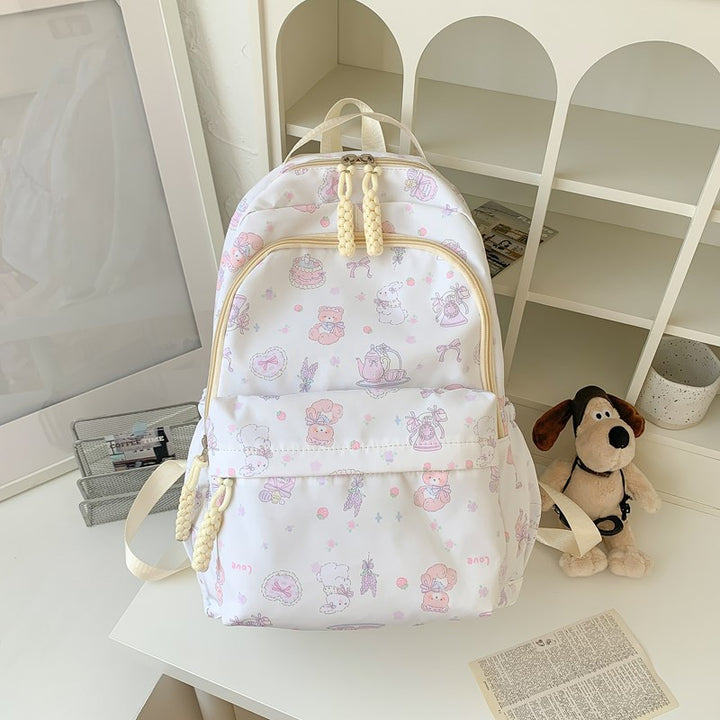 Cute Character Print Backpack