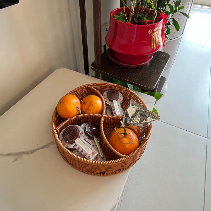 Round Woven Organizer Basket Bowlift