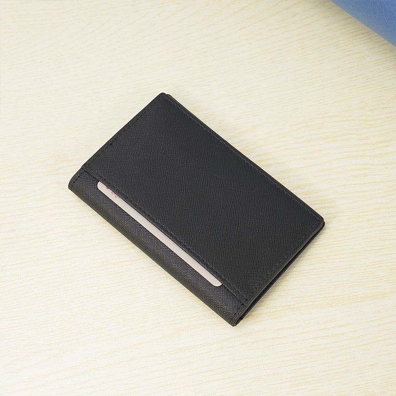 Sleek Leather Business Card Holder Bowlift