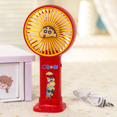 Women's Portable Hand Fan with Cute Character Design Bowlift