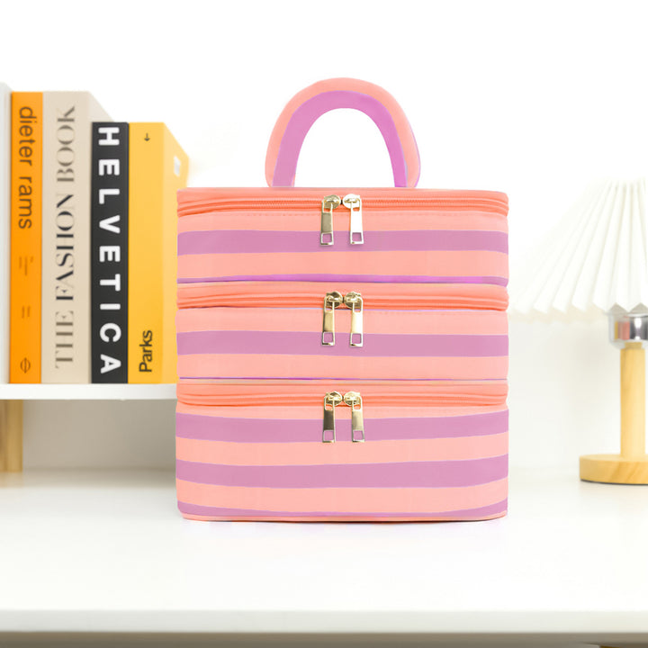Stylish cosmetic organizer with multiple compartments Bowlift