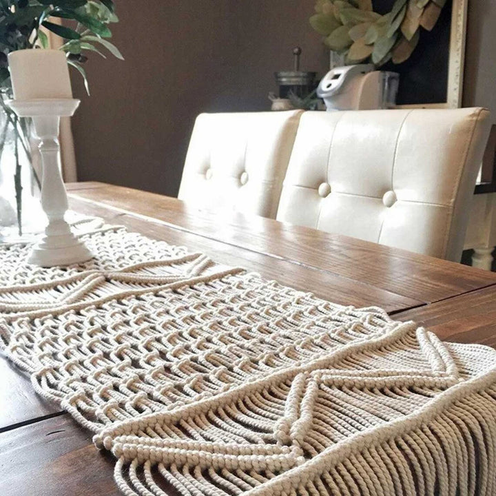 Macrame Table Runner Bowlift