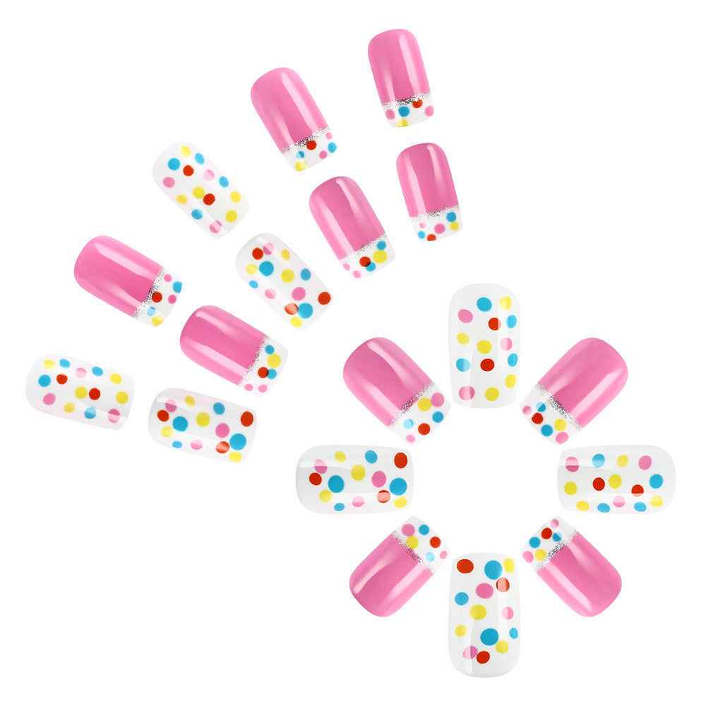 Decorative Dot Pattern Press-On Nails Bowlift