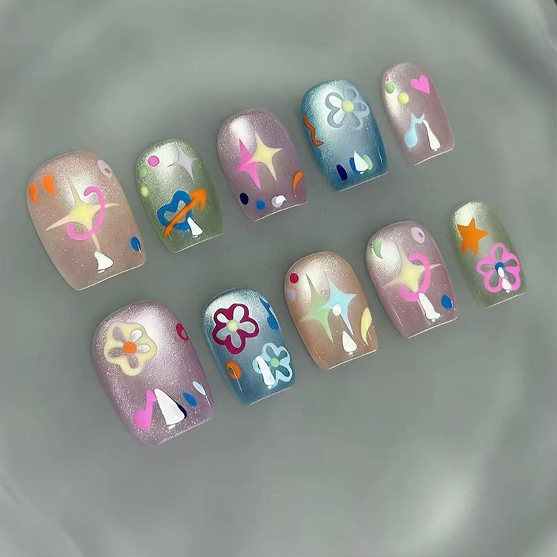 Elegant French Tip Press-On Nail Set Bowlift