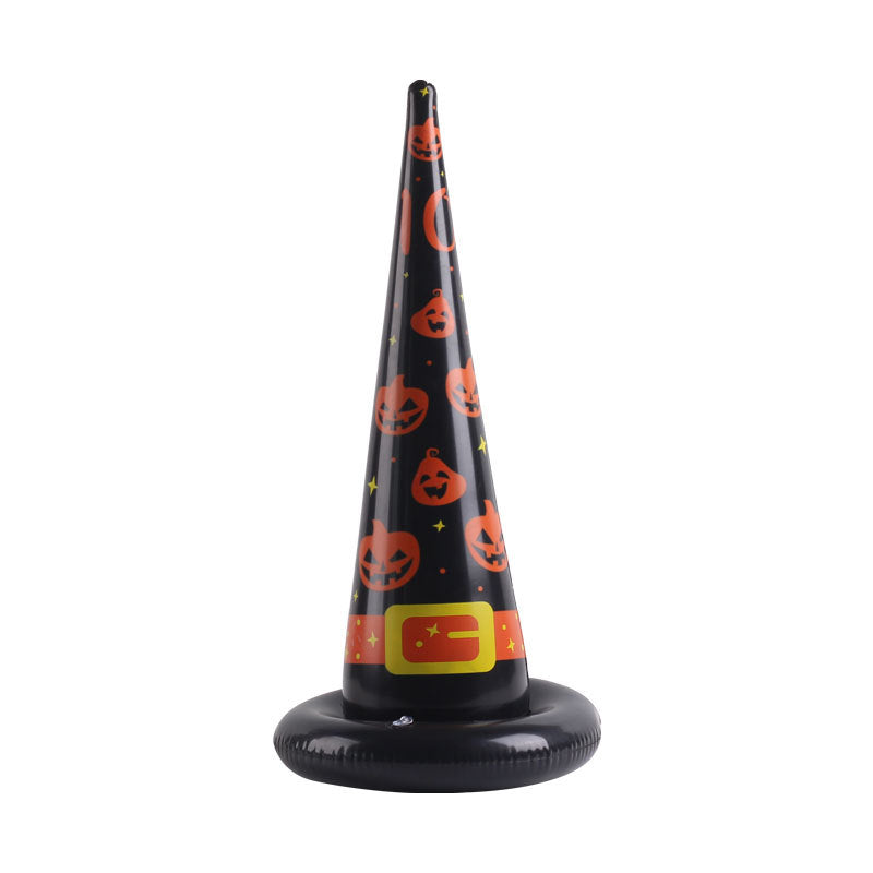Women Inflatable Witch Hat Toy Bowlift