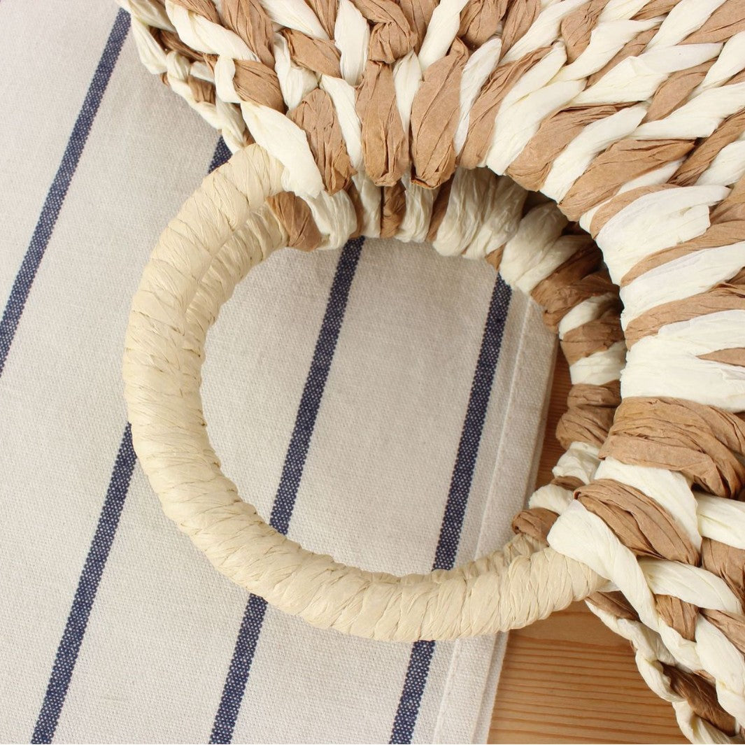Handbag Made of Handmade Woven Material with Modern Design Bowlift