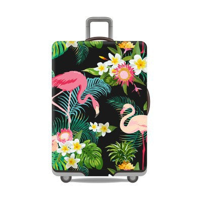 Tropical Leaf Print Hard Shell Luggage Bowlift