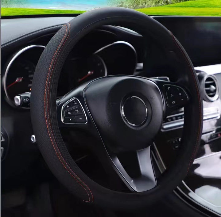 Premium padded steering wheel cover with anti-slip textured grip Bowlift