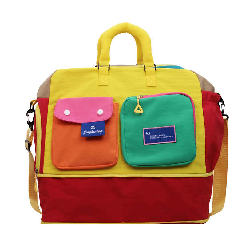 Colorful Multi-Pocket Travel Duffel