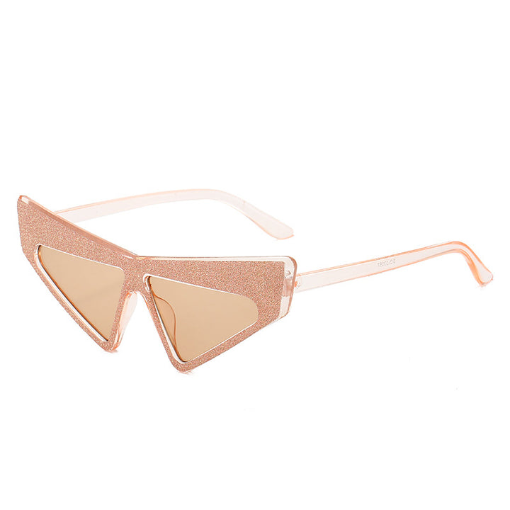 Women's futuristic sunglasses with glittering frame Bowlift