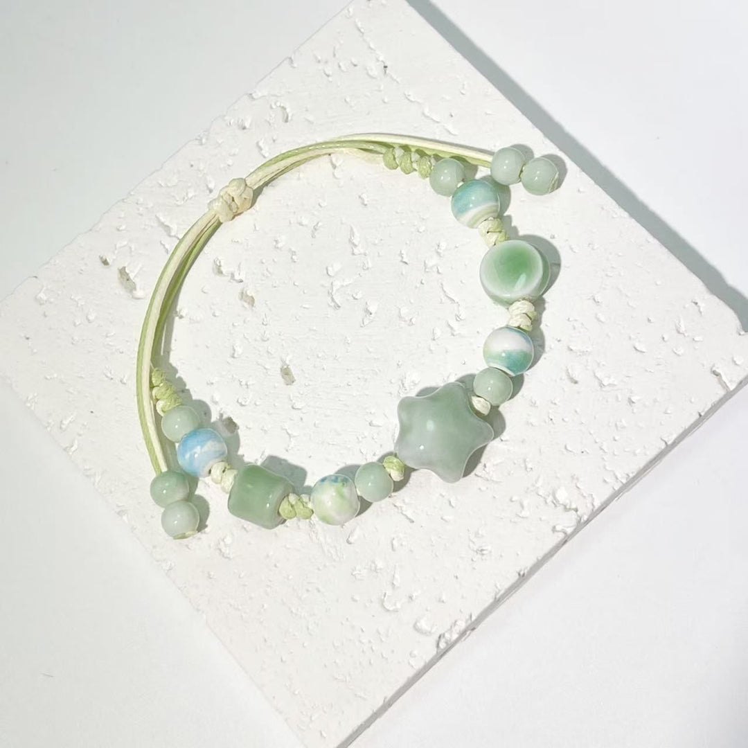 Adjustable Beaded Charm Bracelet Bowlift 1788857084