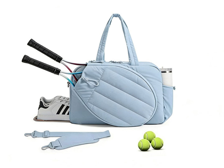 Sporty tennis bag with separate shoe and racket compartment Bowlift