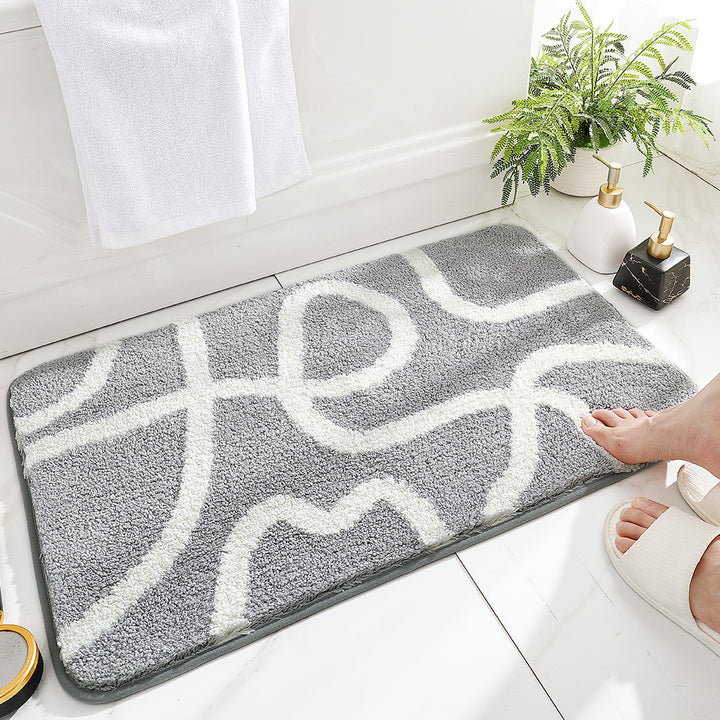 Plush Cat Theme Bath Mat