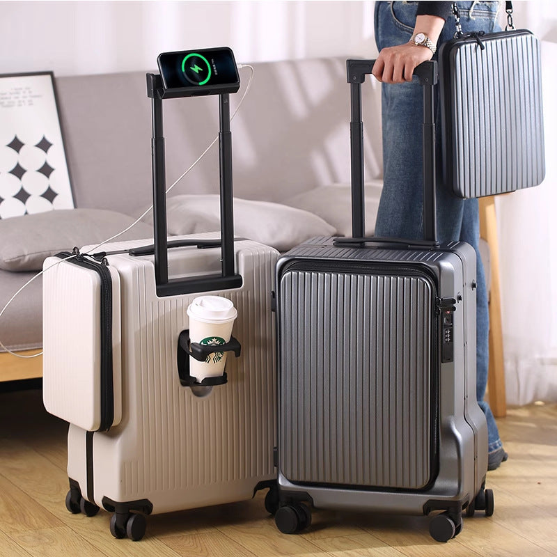 High-Durability Expandable Hard-Shell Travel Suitcase