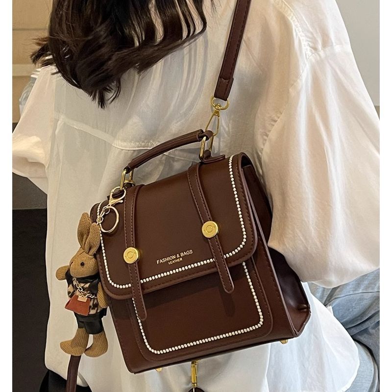 Vintage-Inspired Structured Crossbody Bag Bowlift
