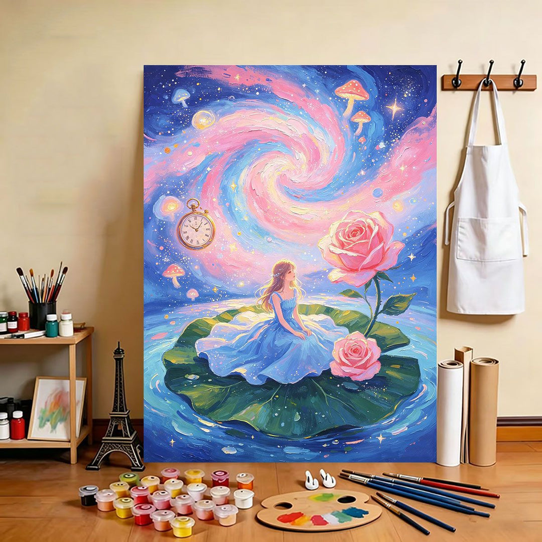 Dreamy Celestial Painting Canvas Art Bowlift
