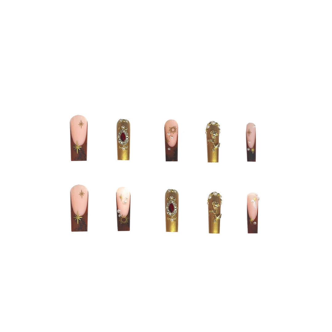 Glamorous Ornate Press-On Nails Bowlift