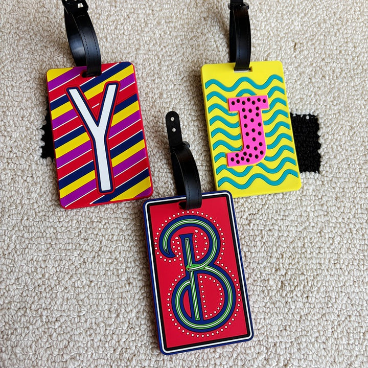 Personalized Striped Luggage Tag Bowlift