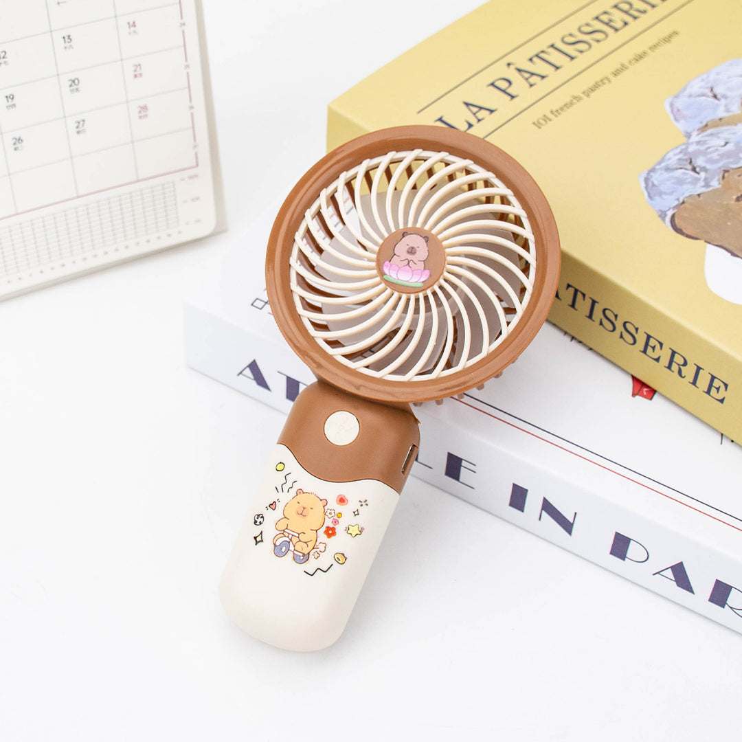 Women's portable hand fan with cute animal design Bowlift