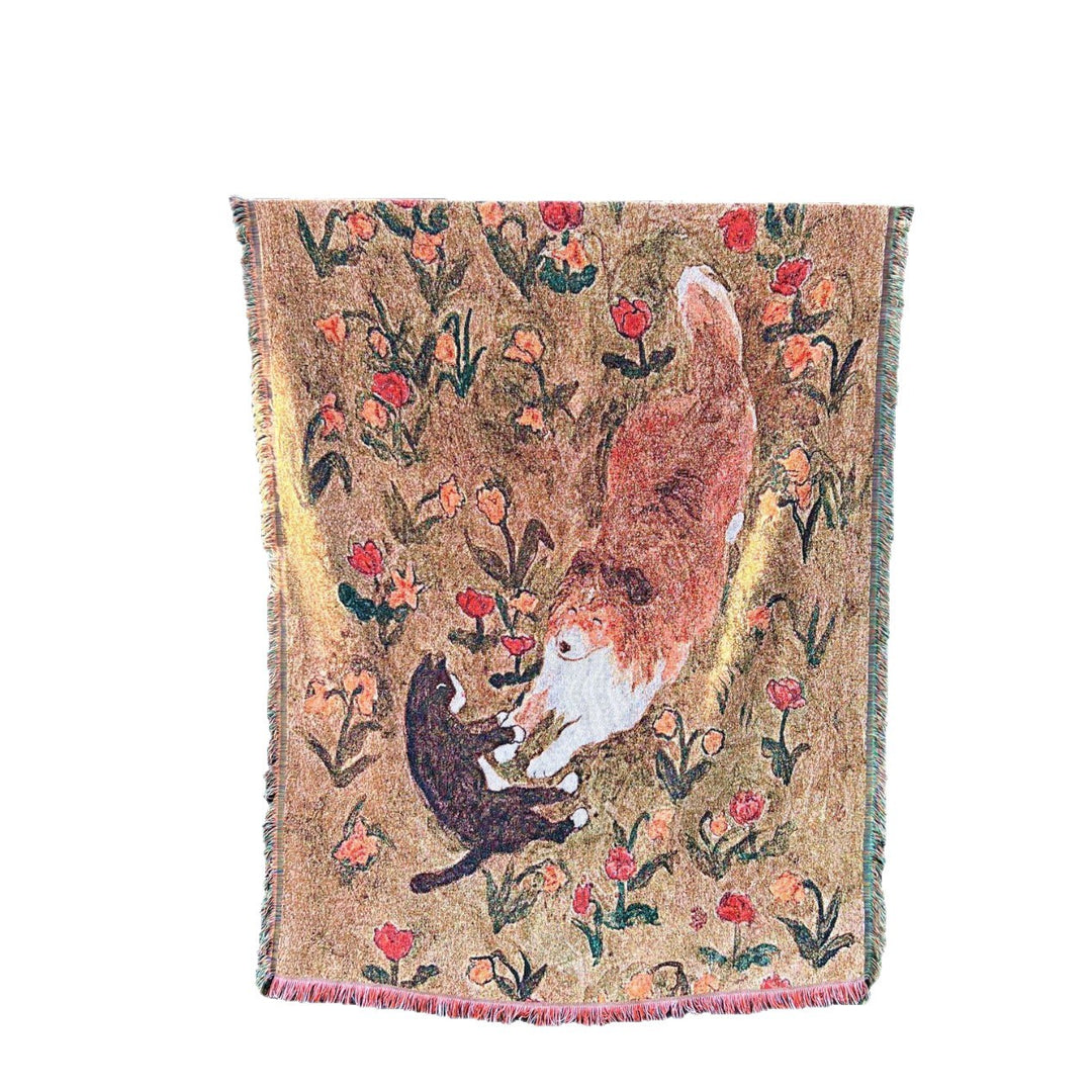 Decorative Animal-Themed Throw Blanket