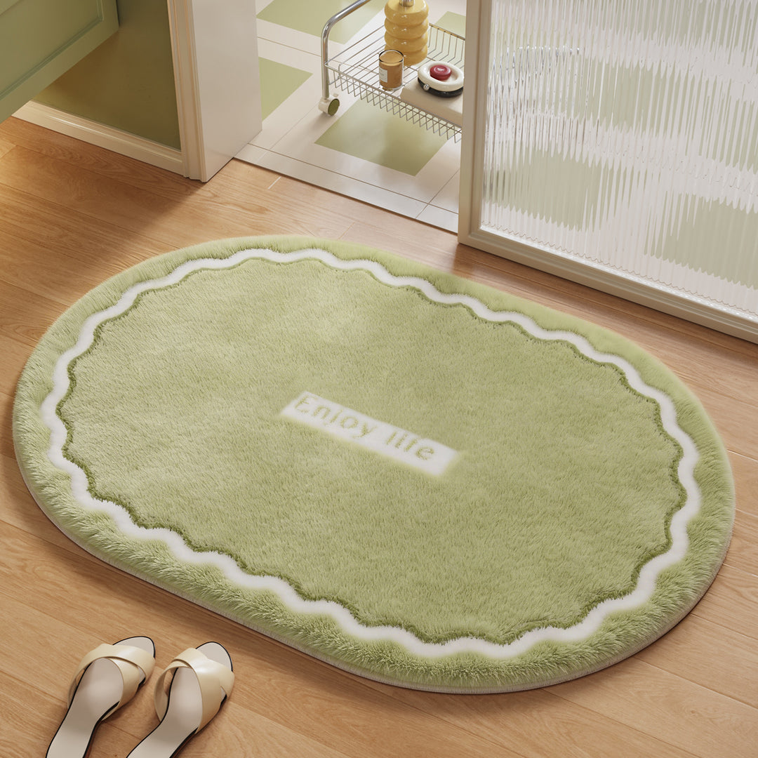 Soft Plush Round Bathroom Rug Bowlift
