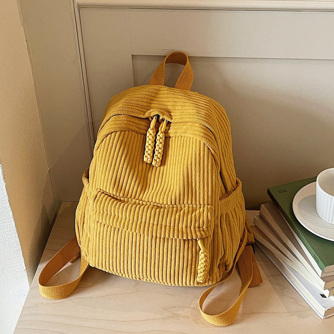 Corduroy Multi-Pocket Backpack Bowlift