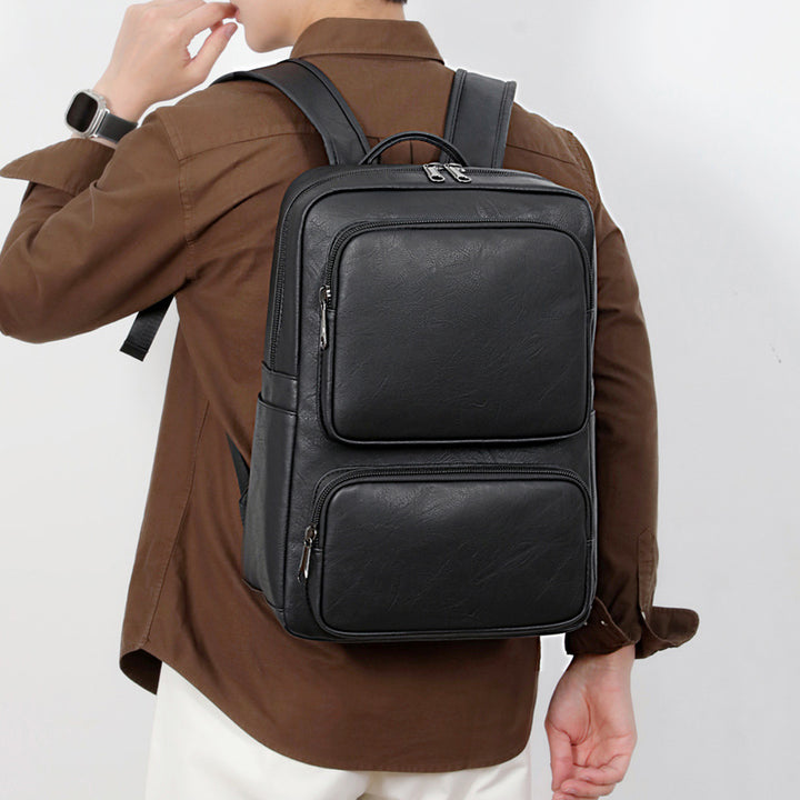 Business Rucksack with High-Quality Artificial Leather and Ergonomic Shoulder Straps Bowlift