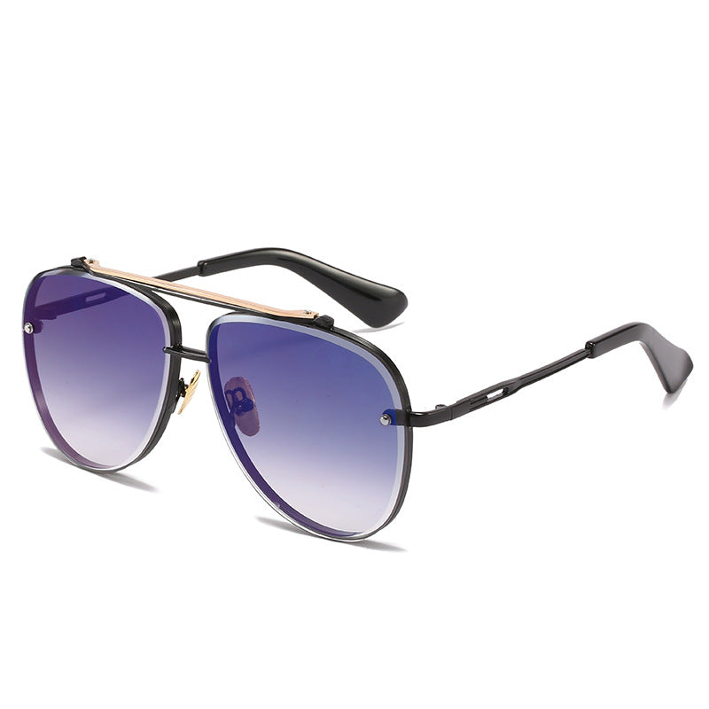 Women's Oversized Pilot Sunglasses with Adjustable Nose Pads and High-Quality Metal Frame Bowlift