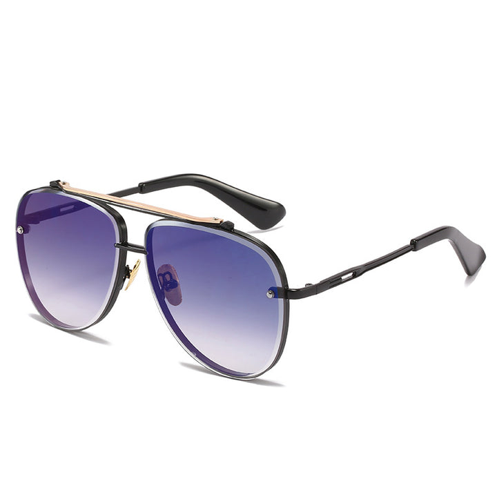 Women's Oversized Pilot Sunglasses with Adjustable Nose Pads and High-Quality Metal Frame Bowlift