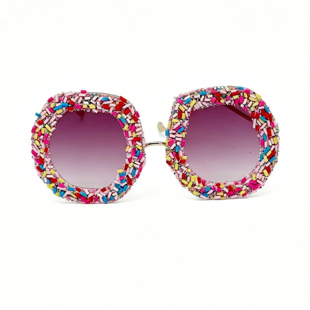 Ladies creative designer sunglasses with colorful jewelry frame Bowlift