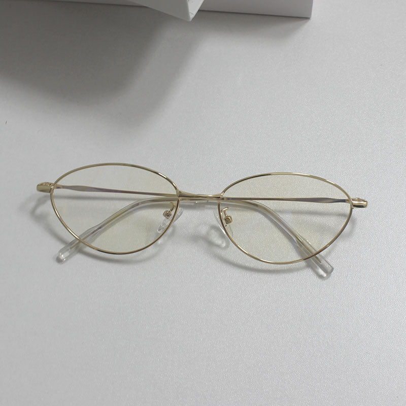 Fashionable Rectangular Glasses with Fine Metal Frame Bowlift