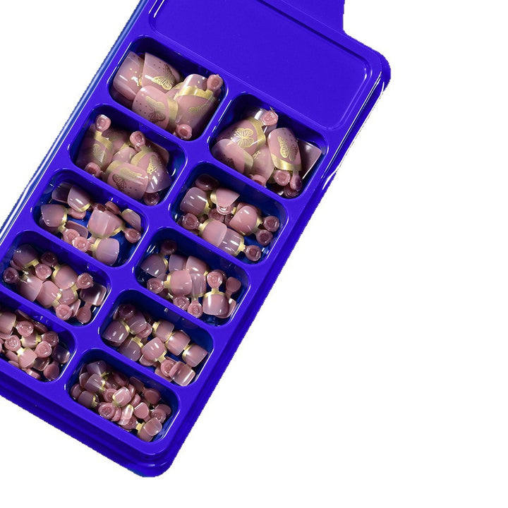 Floral Articulate Press-On Toenail Set Bowlift