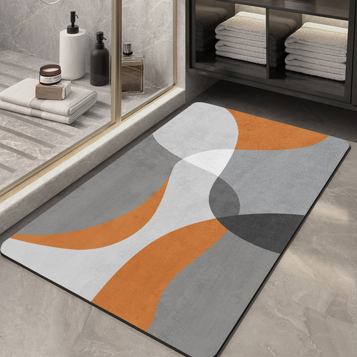Abstract Pattern Non-Slip Bath Mat Bowlift