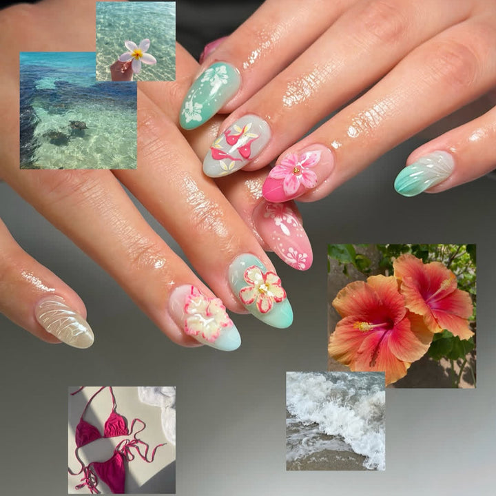 Elegant Art Nail Collection with Floral Motifs Bowlift