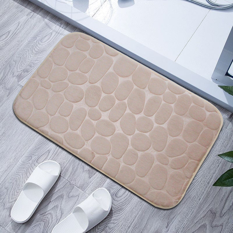 Plush Textured Bath Mat Bowlift