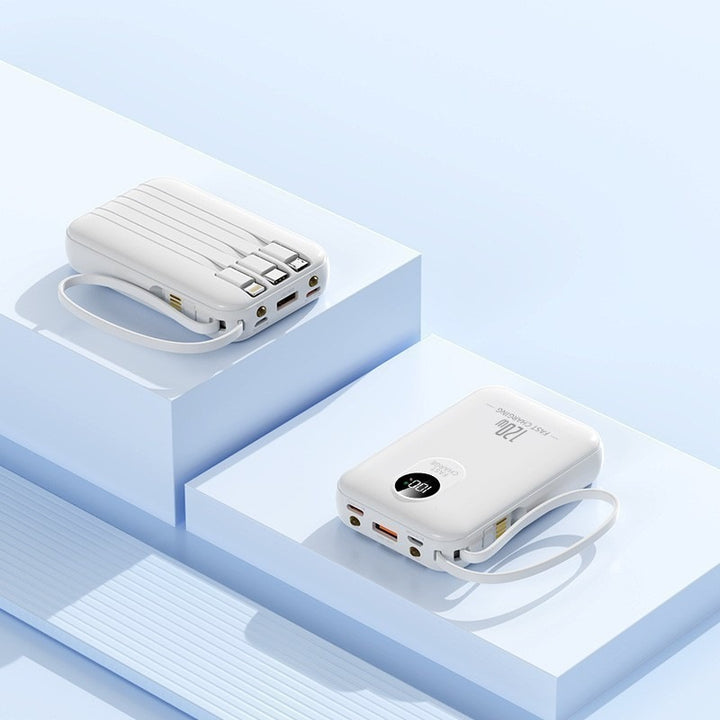 Portable power bank with multiple charging ports and digital display Bowlift
