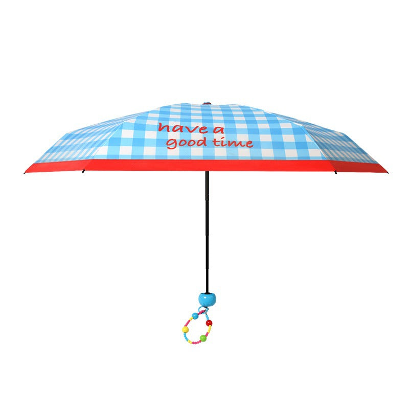 Women playful picnic folding umbrella Bowlift