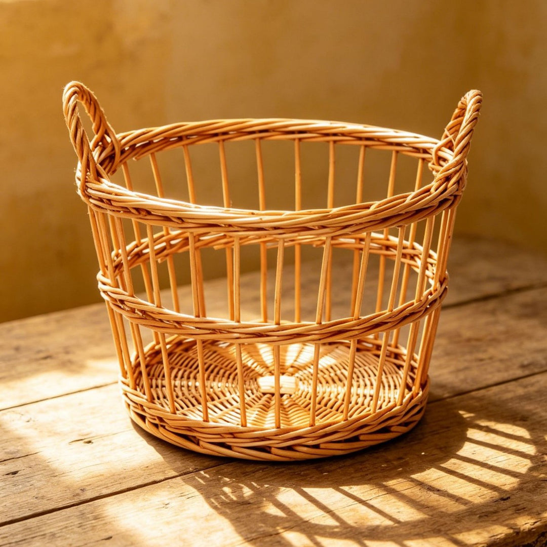 Handcrafted storage basket with weaving Bowlift