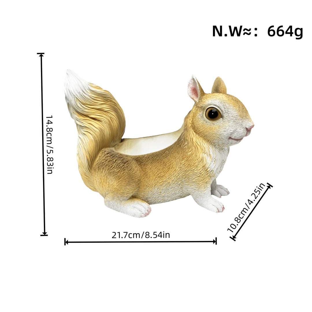 Squirrel-shaped planter Bowlift