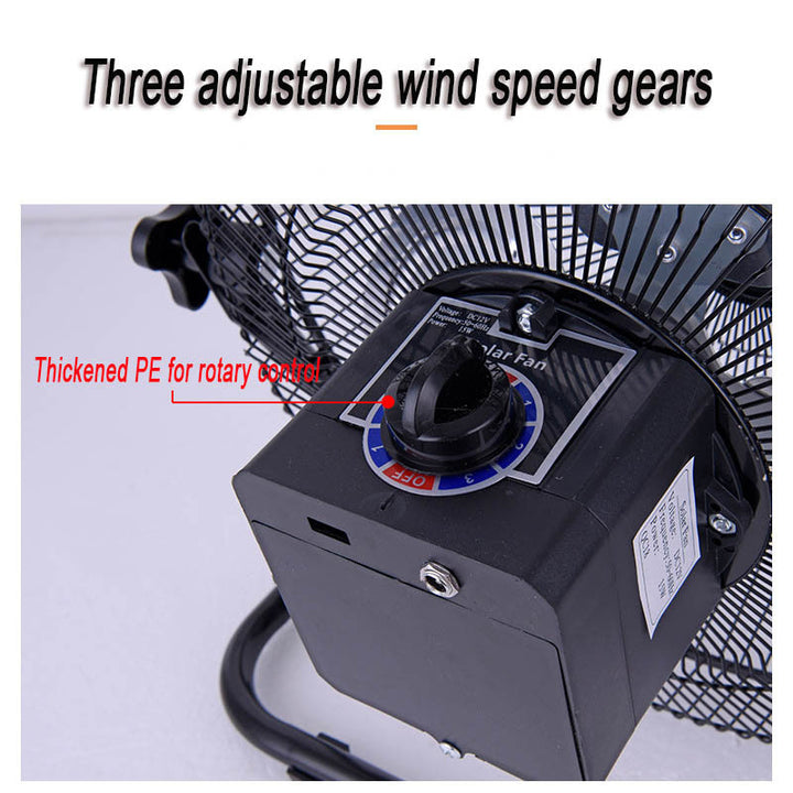 Women's Portable Solar Floor Fan with Silent Operation Bowlift