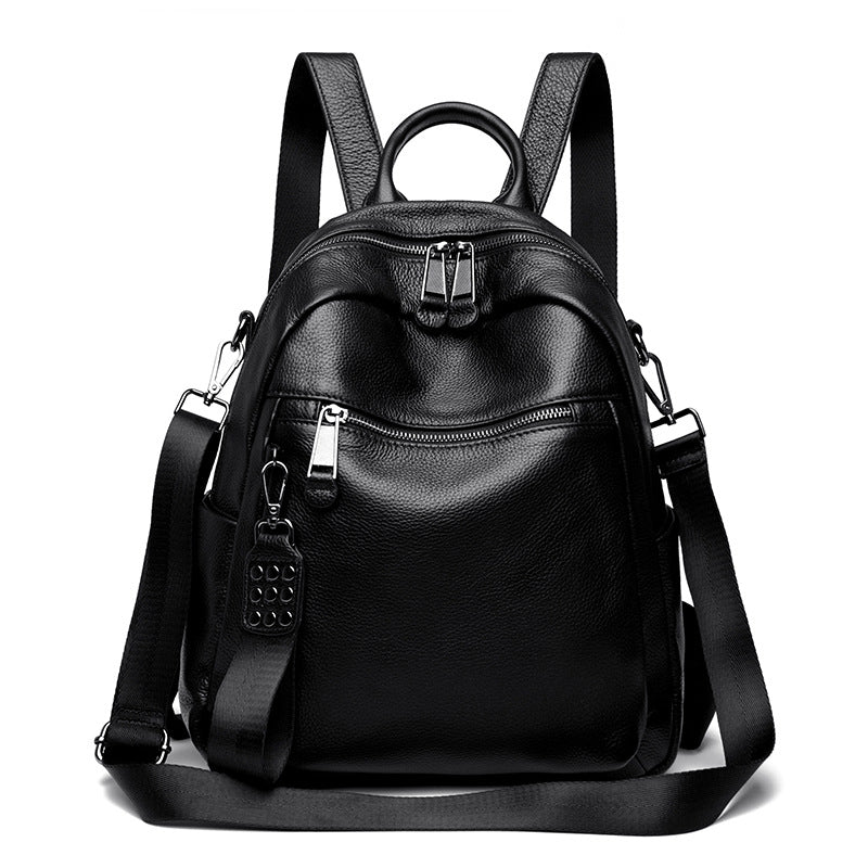 Versatile Multi-Functional Leather Backpack Bowlift